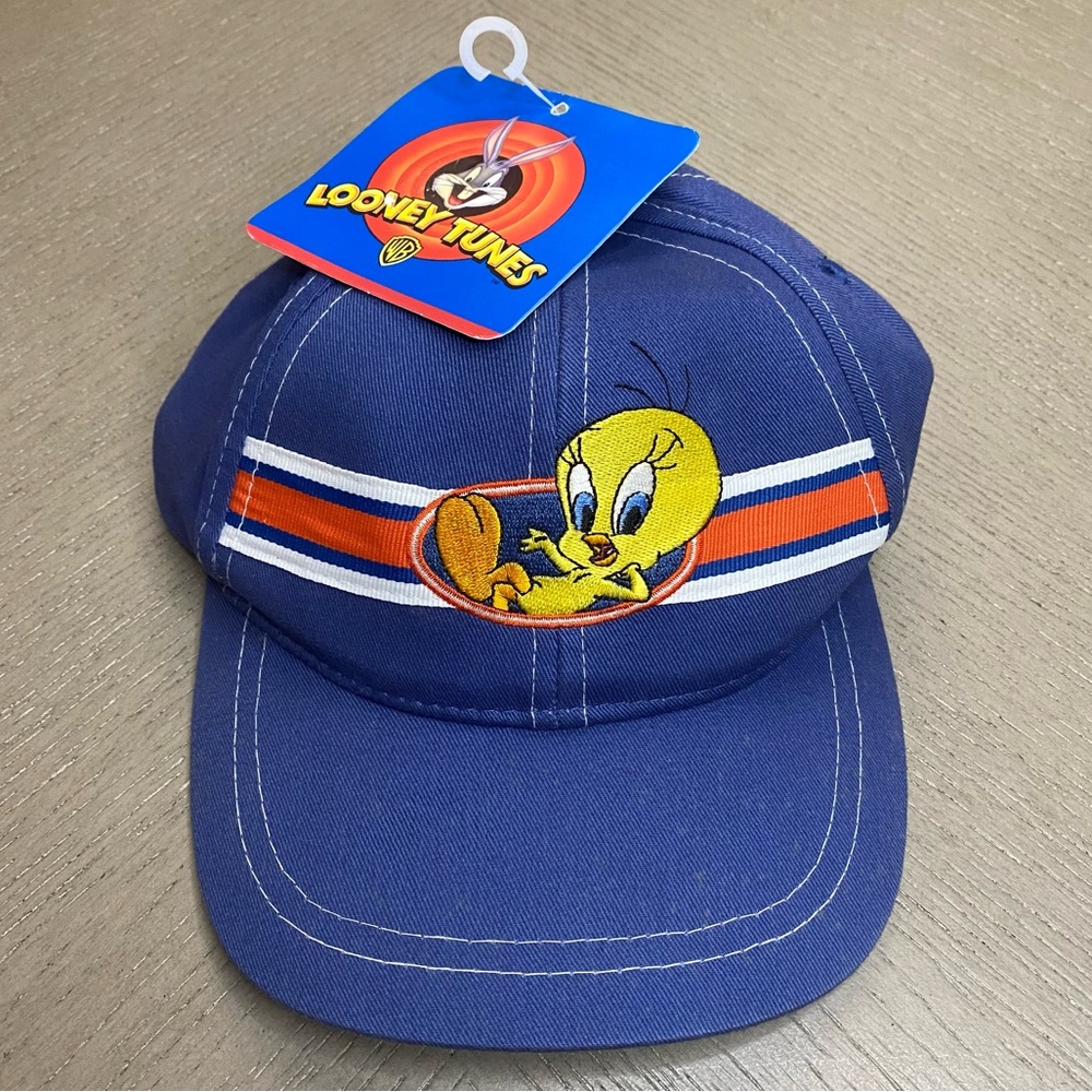 Vintage 1998 Looney Tunes 3-6X Girls Kickin’it Tweety Blue Hat
